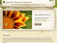 Tablet Screenshot of agricumbia.com